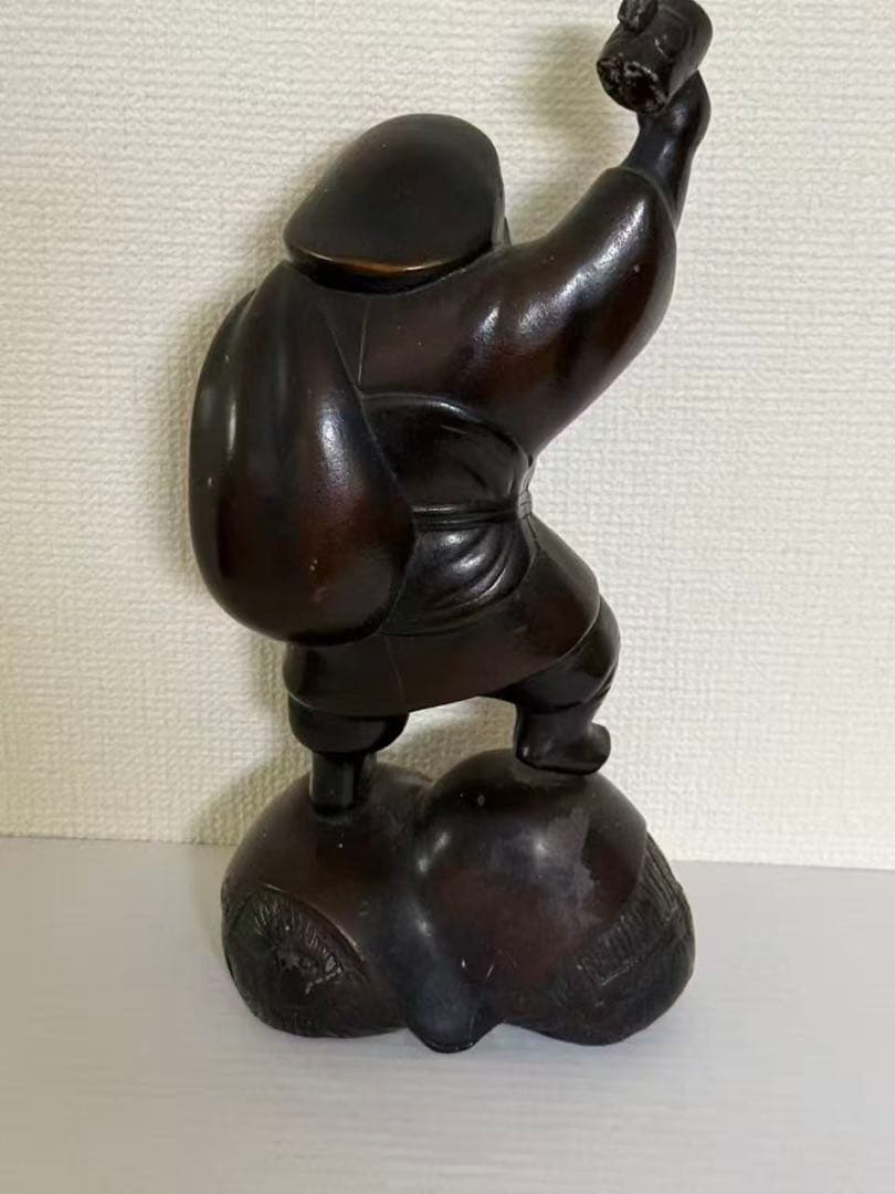 大黒天高岡銅器 大黒様の置物材質/銅製30.5cm年代物 商売繁盛