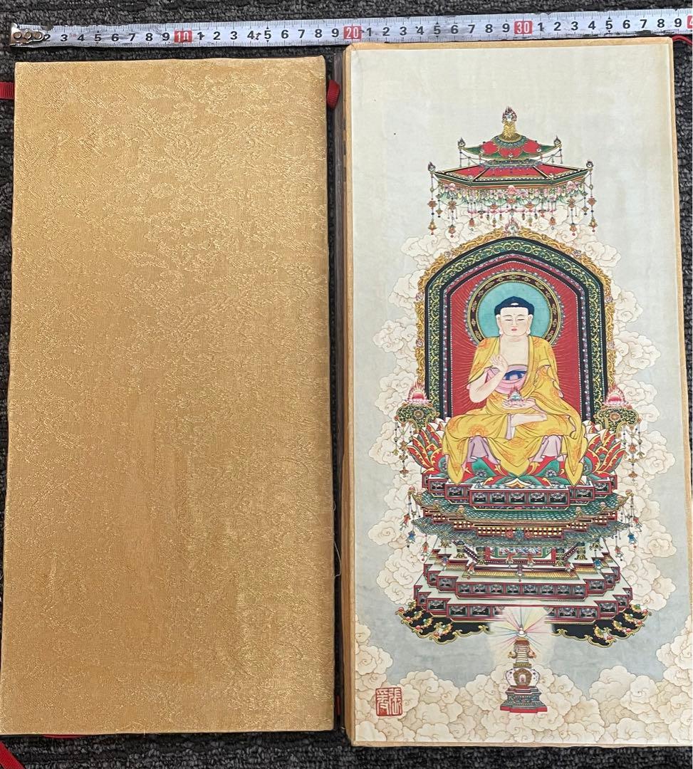 中国古美術・中国名家張大千氏　如来仏像水彩画8枚・板画絵画・書道・民国珍蔵絵画