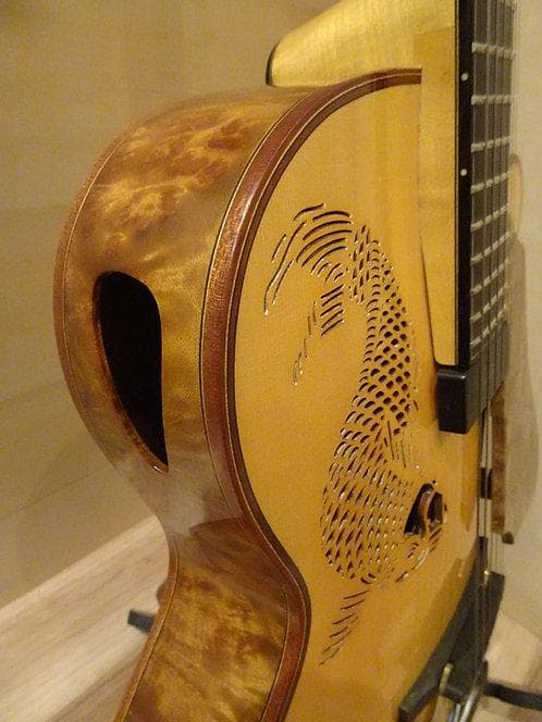 最終価格！Oracle of Guitars Burl Maple Benede