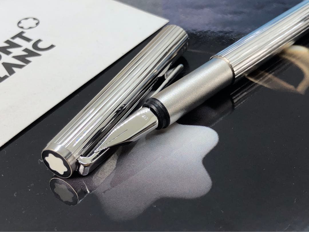 モンブラン　★稀な未使用に近い価値高い金運高き総プラチナ張りノブレスNo1157