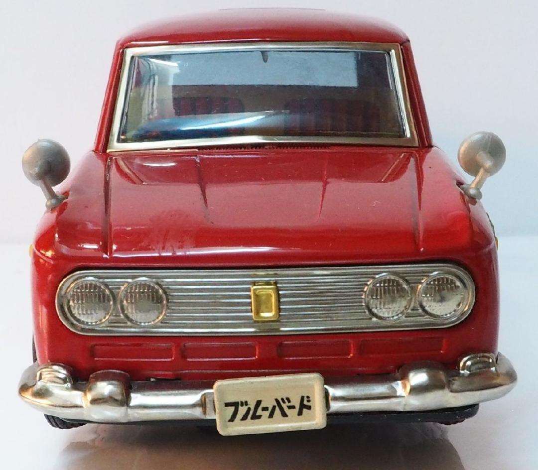 イチコー【ダットサン ブルーバード410赤 動作不良】当時物ブリキ製ミニカー箱無