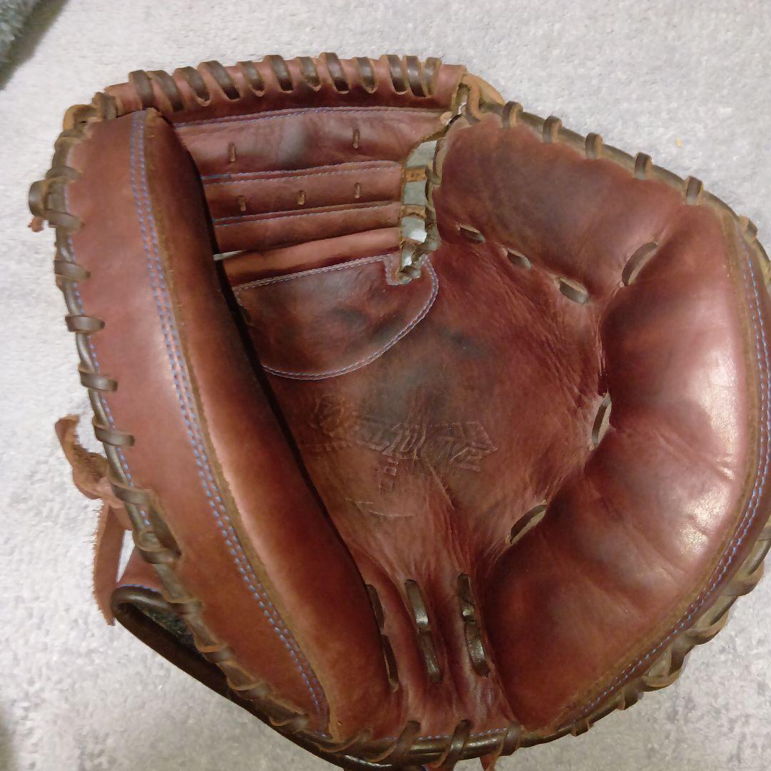 ミズノ ウィルドライブブルー ブラウン キャッチャーミット　軟式用