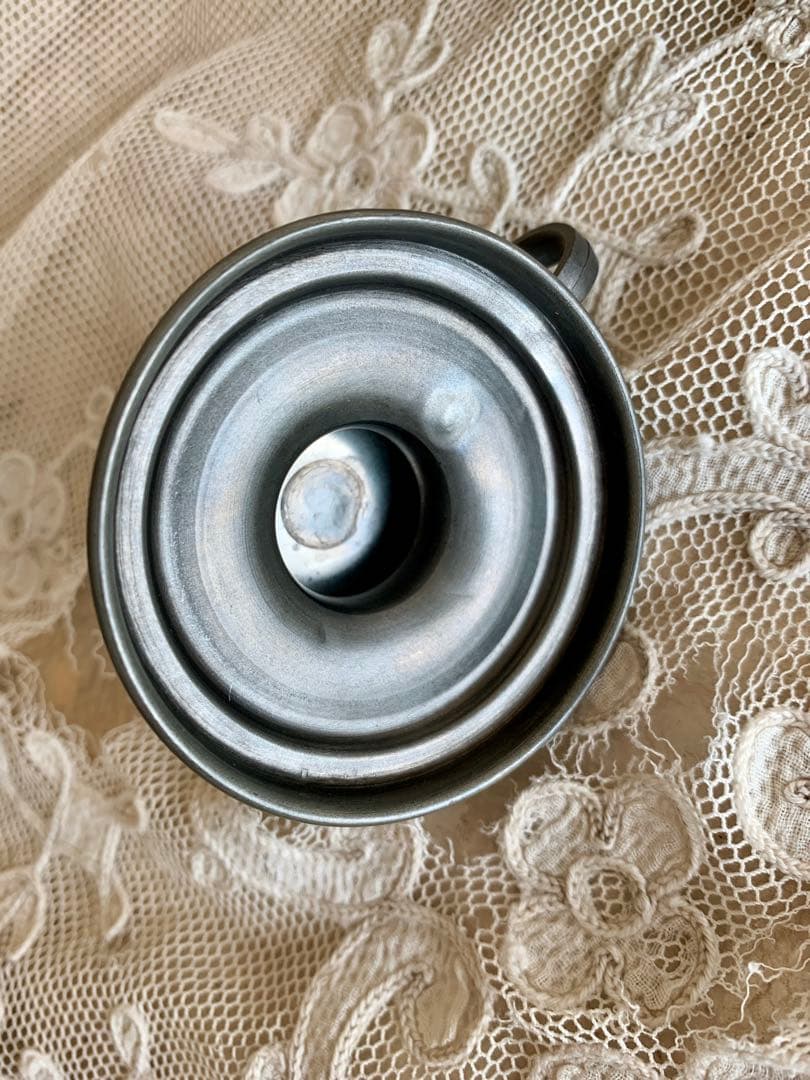 フランスアンティークジャルディニエール布花＆キャンドルホルダー＆オランダプレート