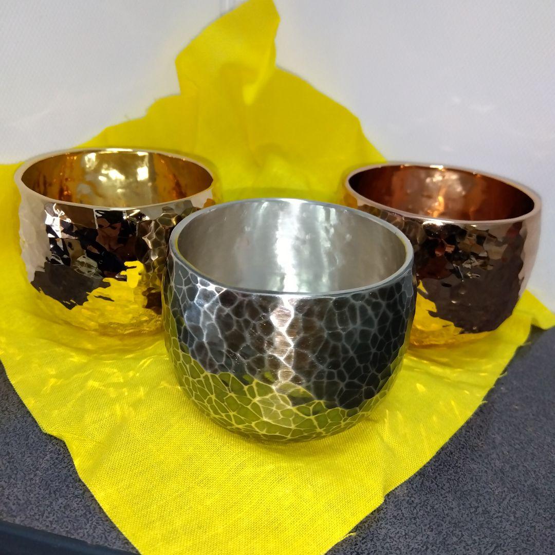 ◆純銅製ぐい吞み③(ピンクゴールド)新品[オマケ付]