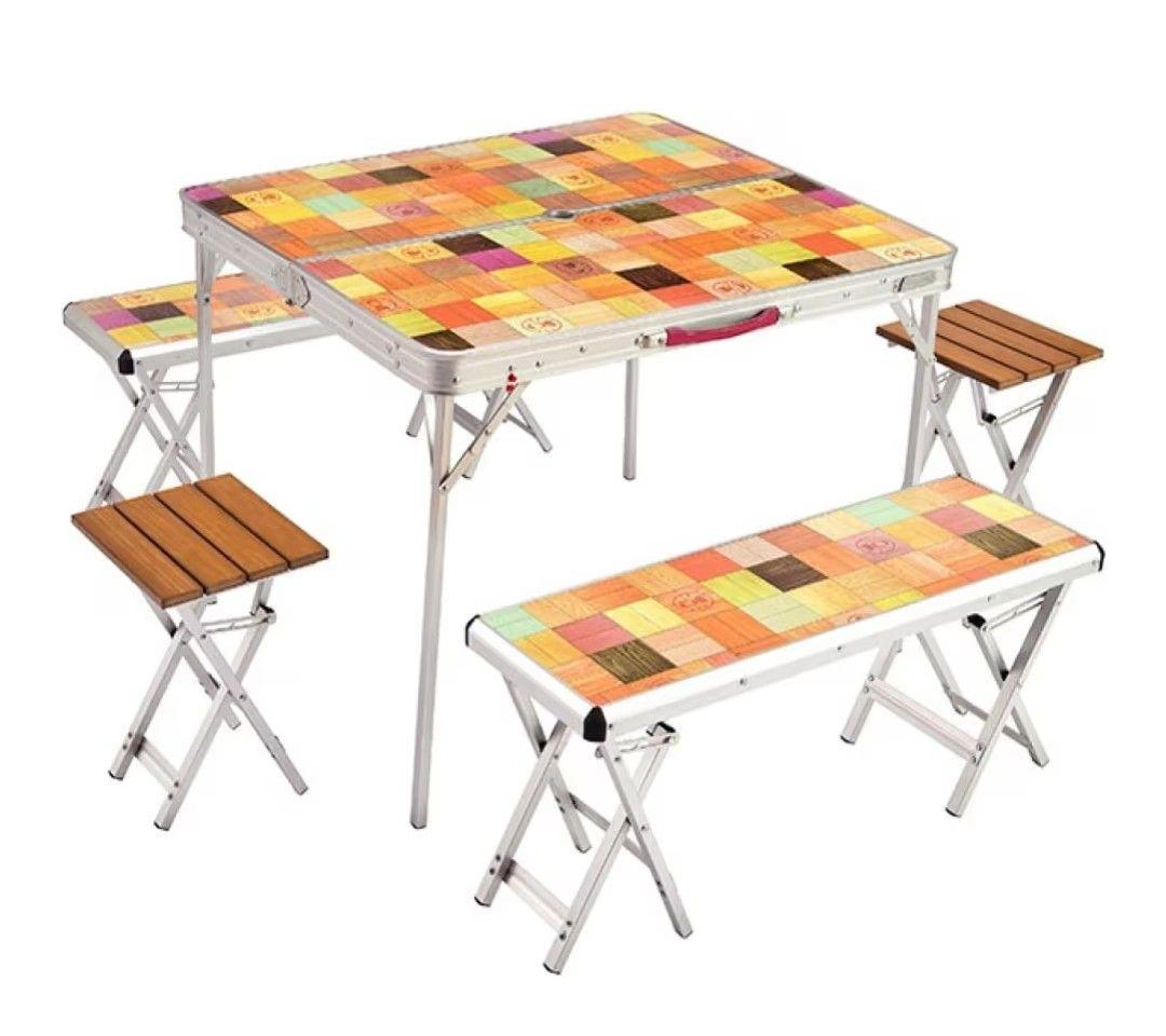 Colemanナチュラルモザイクファミリーリビングセットプラス6人用