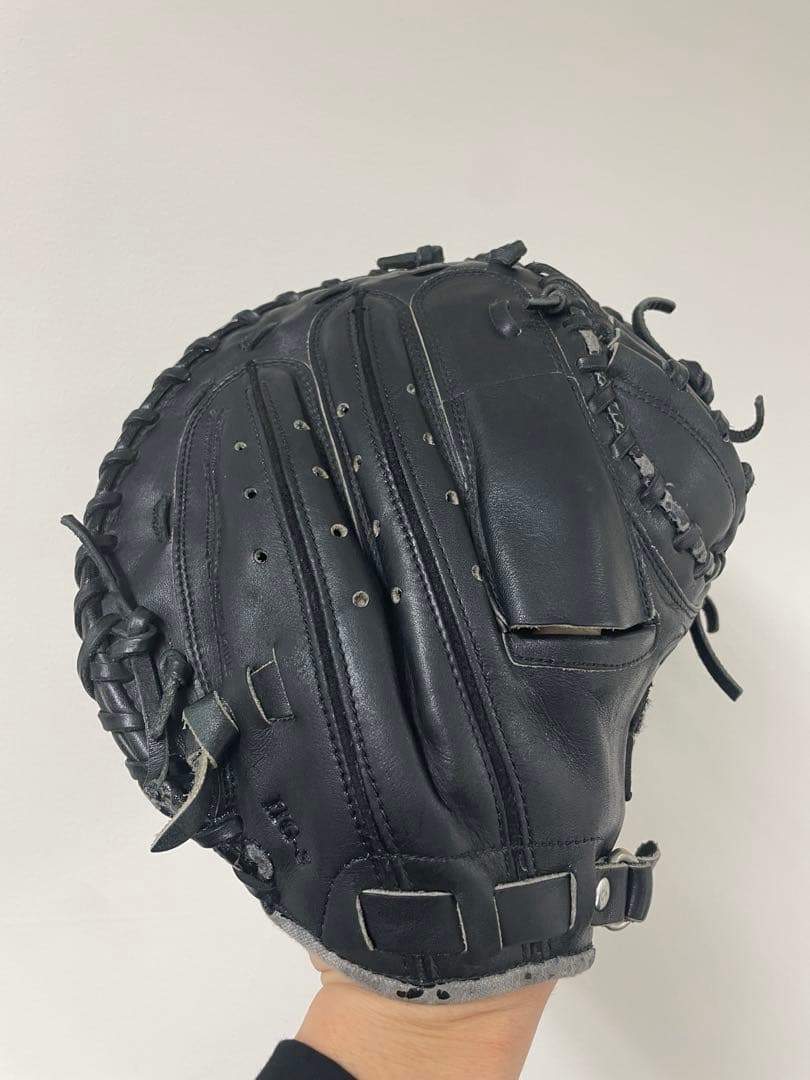 【ミズノ】美品！MIZUNO 少年軟式用キャッチャーミット 黒