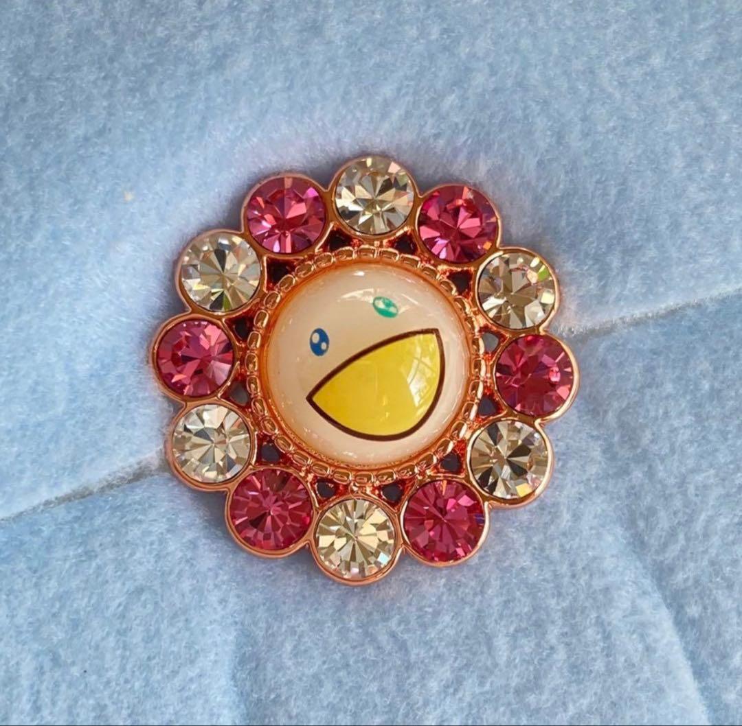 カイカイキキ 村上隆 フラワーピンズ ピンクxホワイト ピンバッジ ブローチ