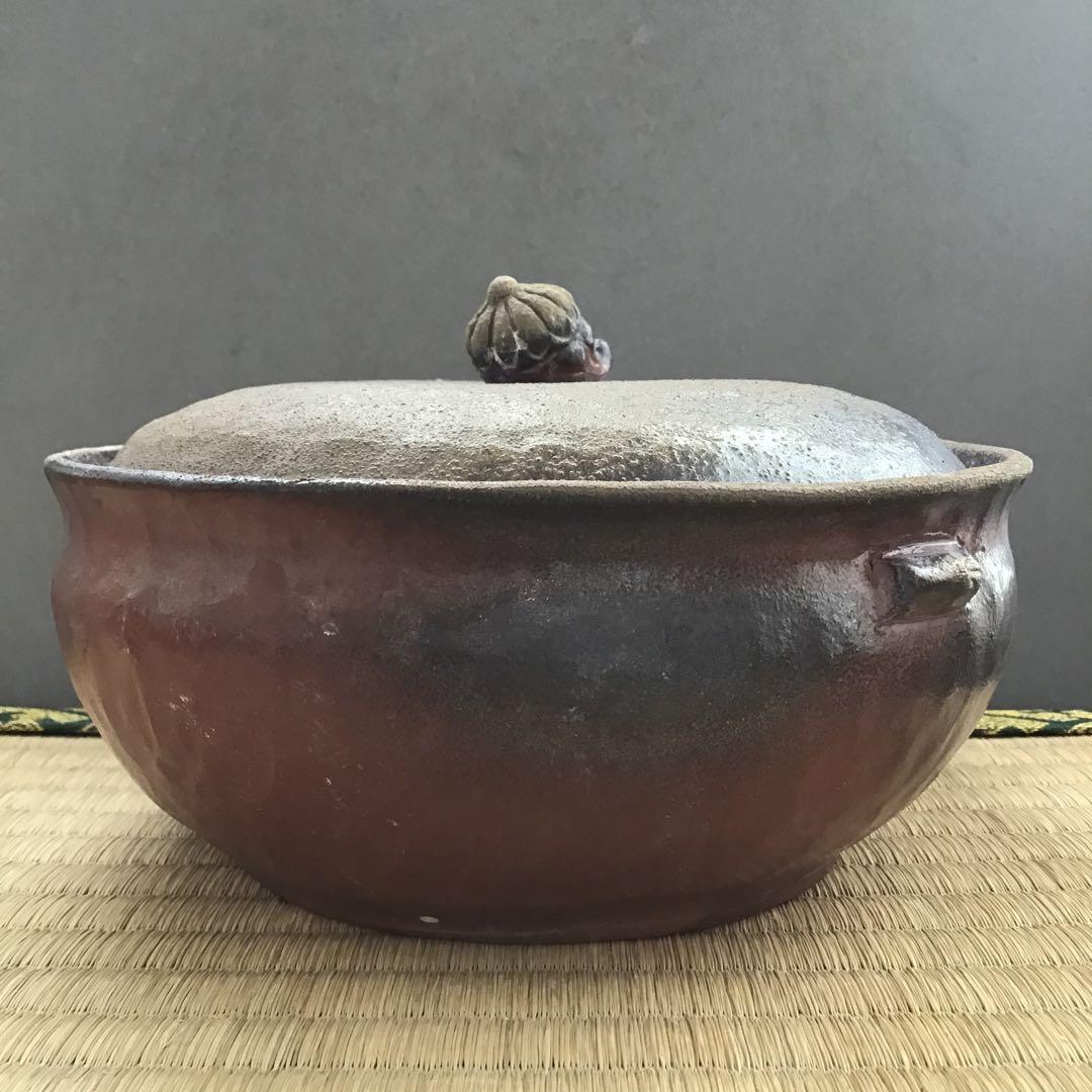 茶道具　備前焼　煎茶　湯さまし急須　窯元五郎辺衛造　栞　紙箱　S34MS