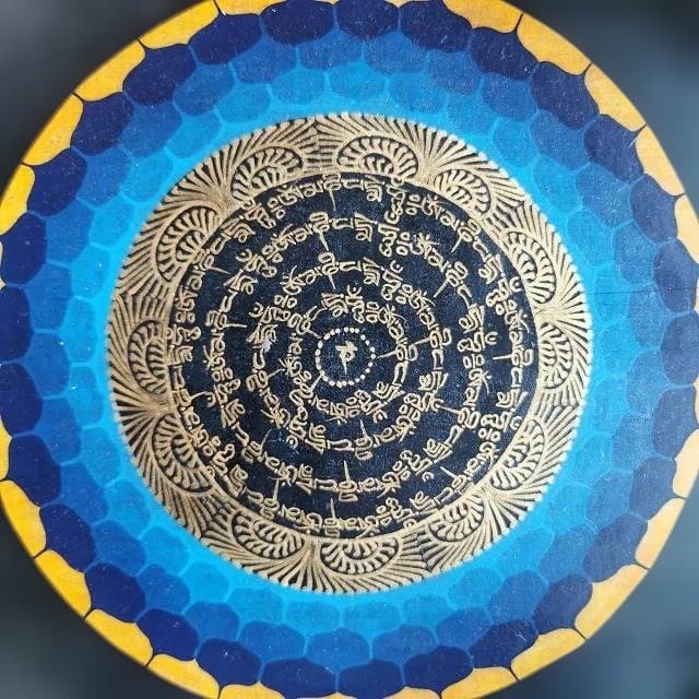 オンマニペメフム　マントラ　曼荼羅　参　：　タンカ　仏画