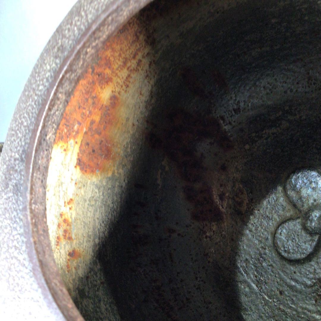 Ｍ４７７　茶釜　『釜師　佐藤清光造』『丸釜』　共箱　茶道具