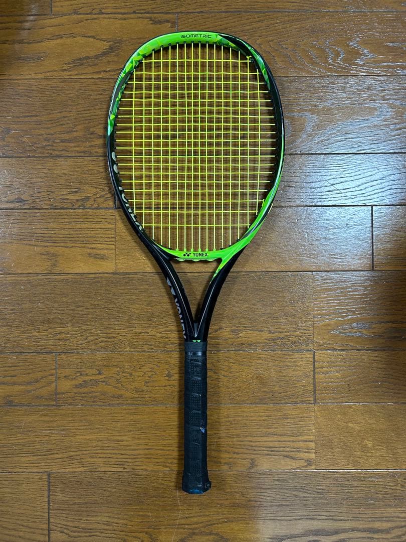 YONEX EZONE100 ブラックグリーンテニスラケット袋あり