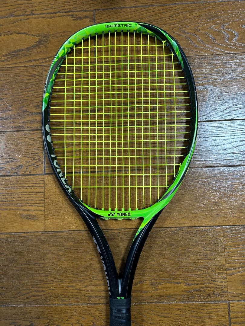 YONEX EZONE100 ブラックグリーンテニスラケット袋あり