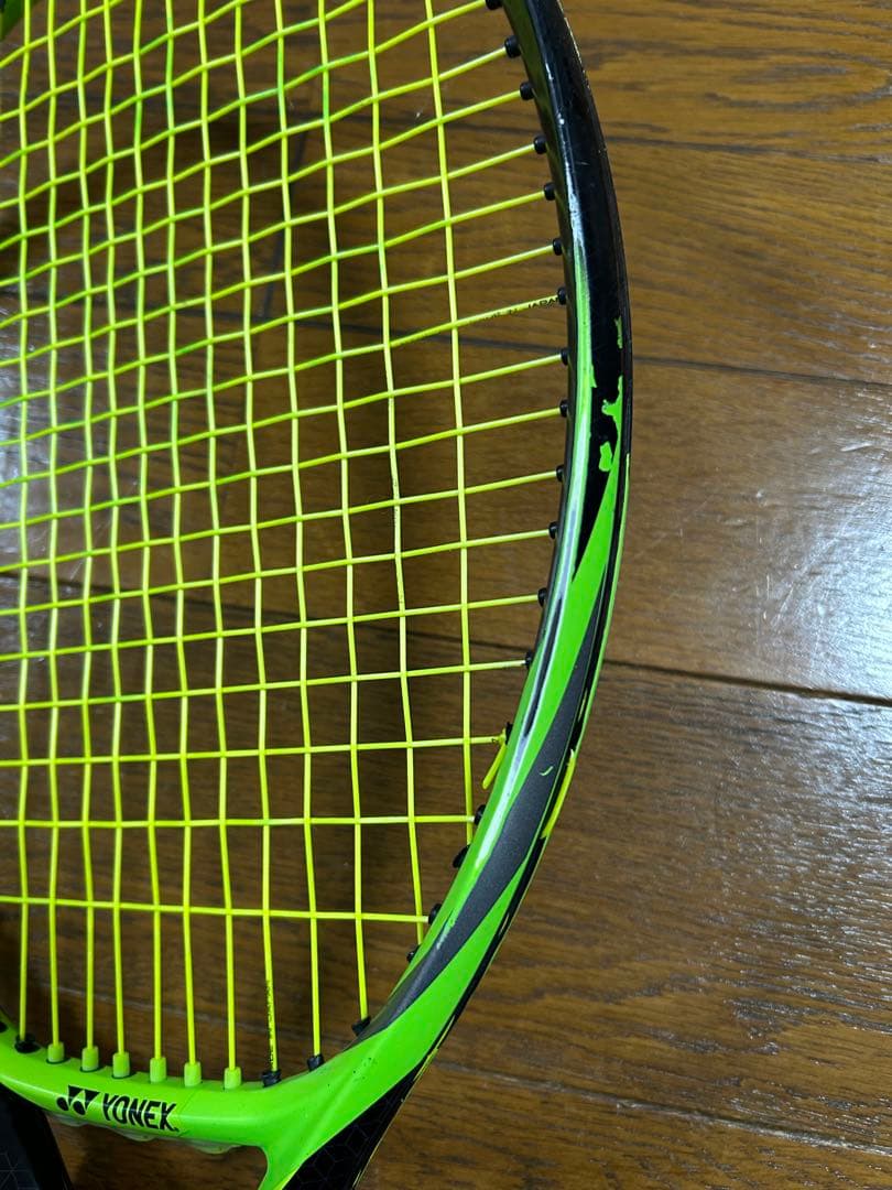 YONEX EZONE100 ブラックグリーンテニスラケット袋あり