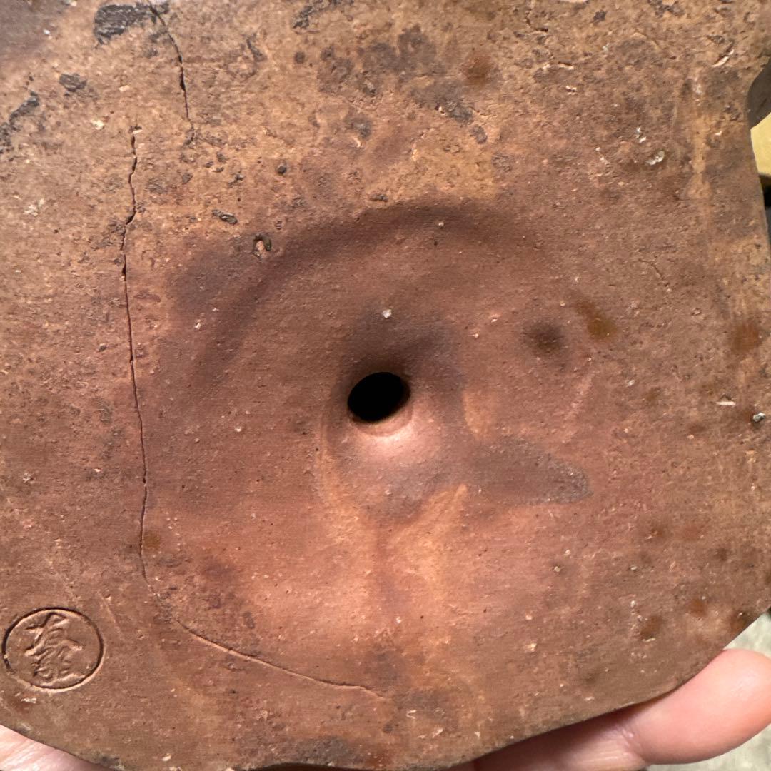 美品　備前焼　陶器 カエルの置物 2個セット