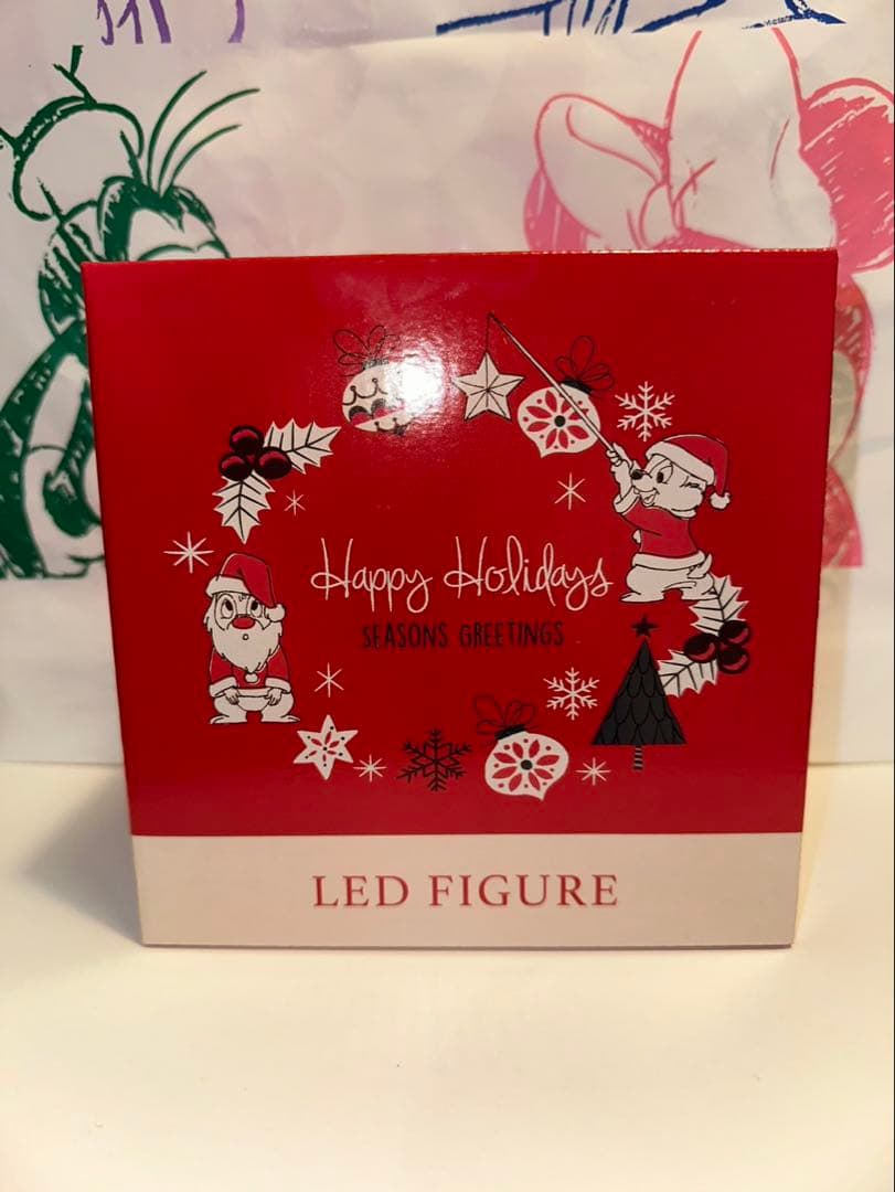 ★新品・未開封 チップ＆デールLEDライト クリスマス ディズニーストア