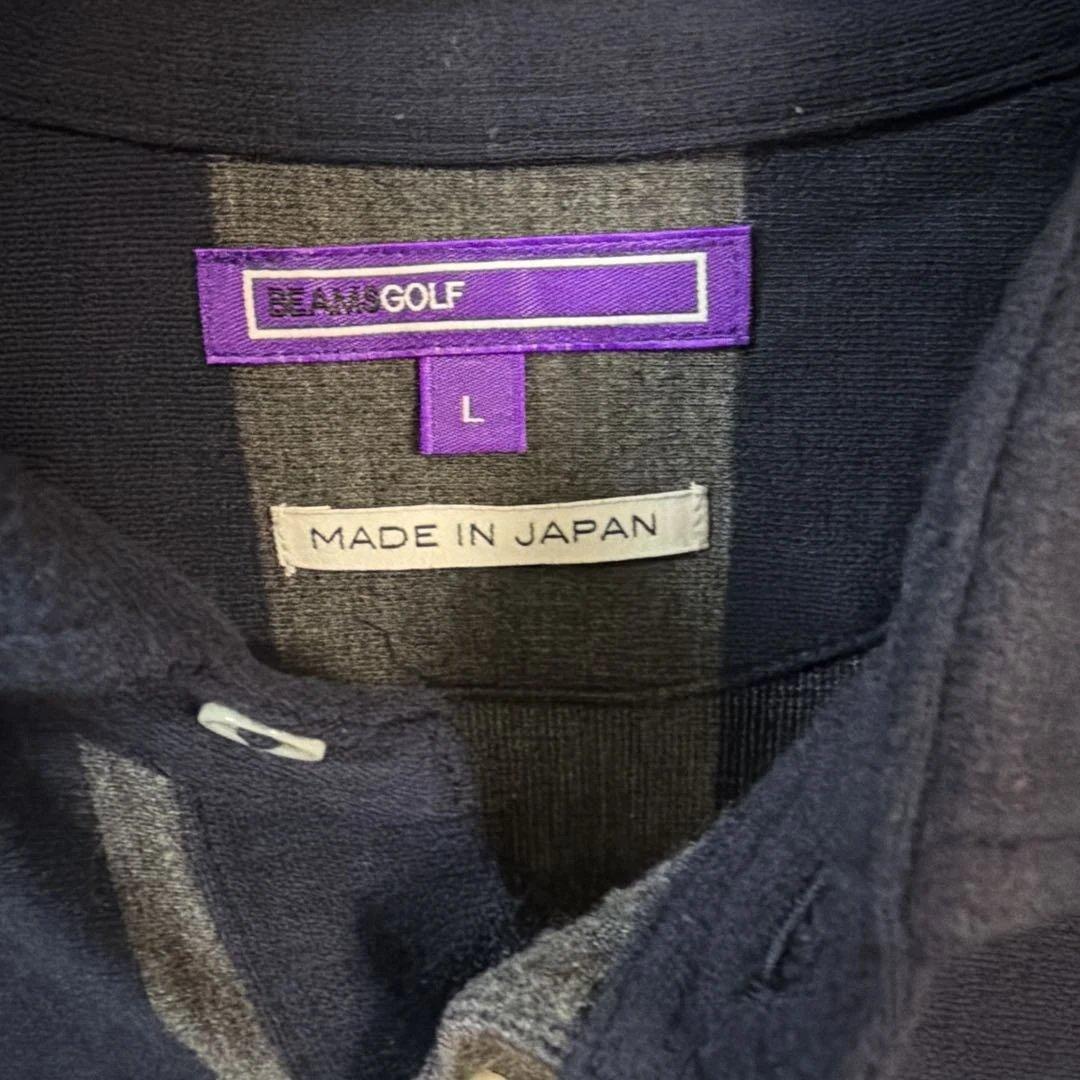 【美品】BEAMS GOLF ストライプシャツ