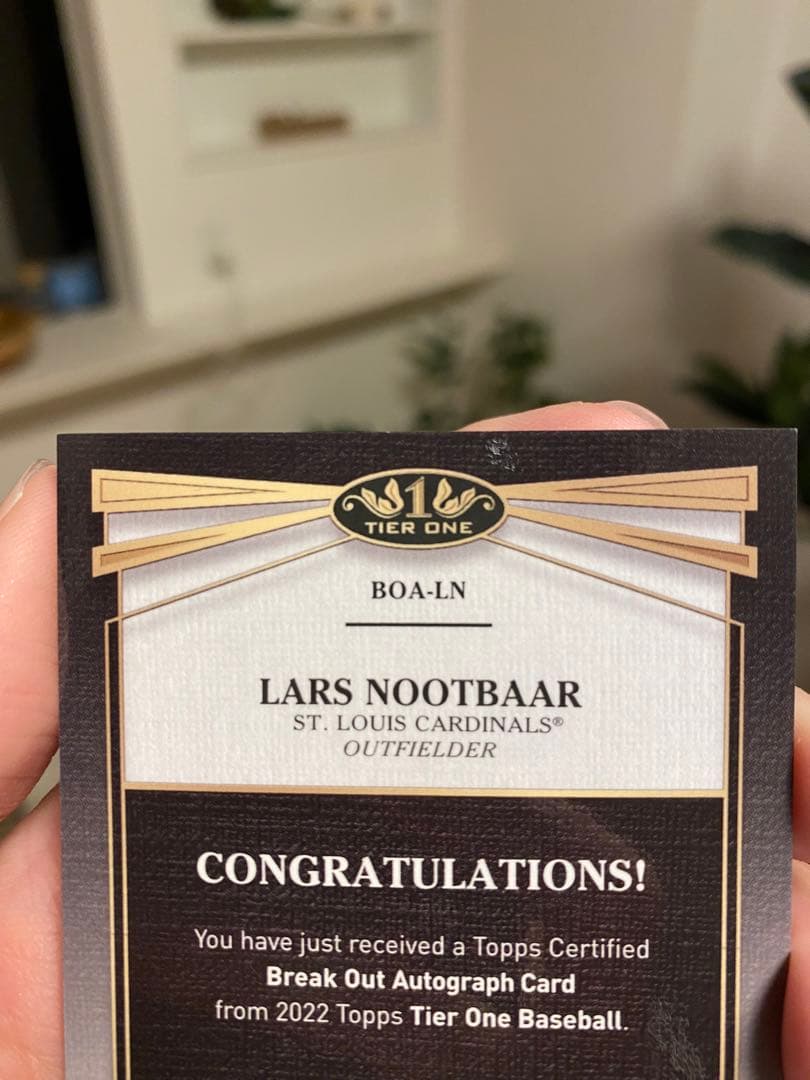 ヌートバー サインカード【世界に10枚】ルーキー TOPPS 大谷翔平 auto