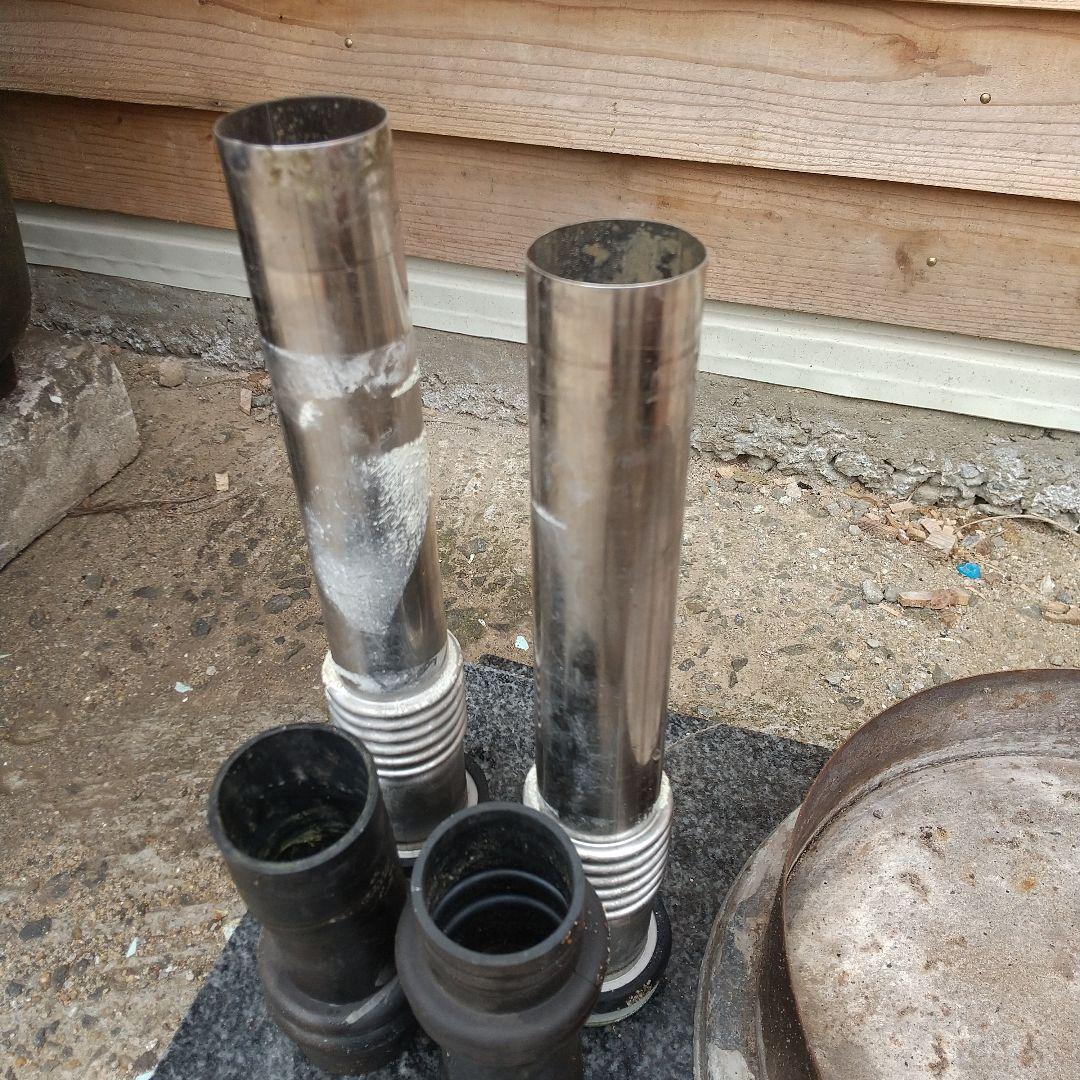 風呂釜 金属製 煙突パイプ付き