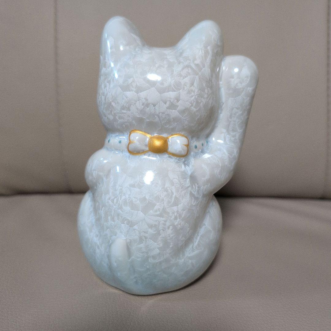【箱付】陶あん　陶葊　招き猫　花結晶　京焼　清水焼　猫