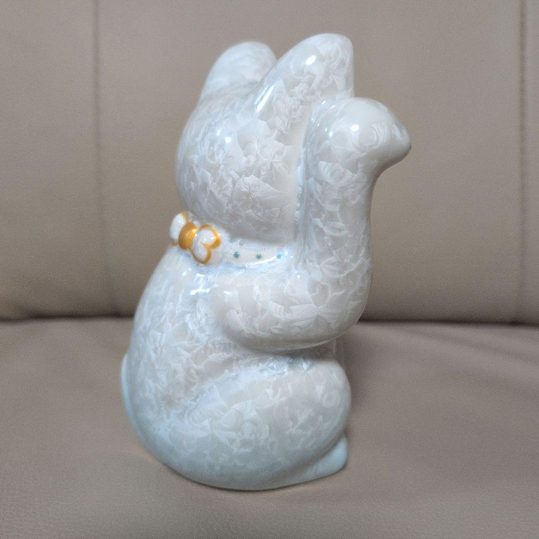 【箱付】陶あん　陶葊　招き猫　花結晶　京焼　清水焼　猫