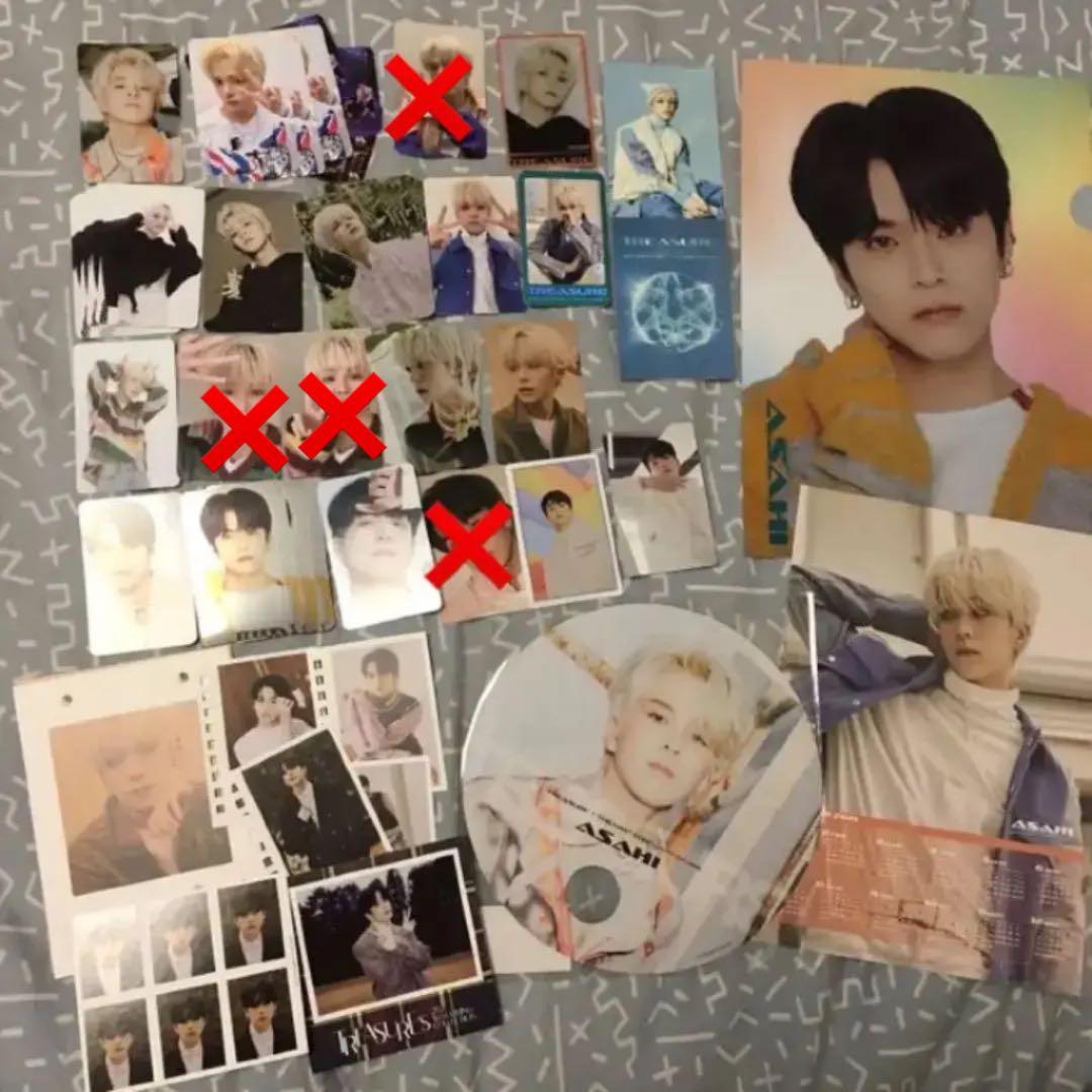 TREASURE アサヒ　トレカ 特典 公式グッズ　セット