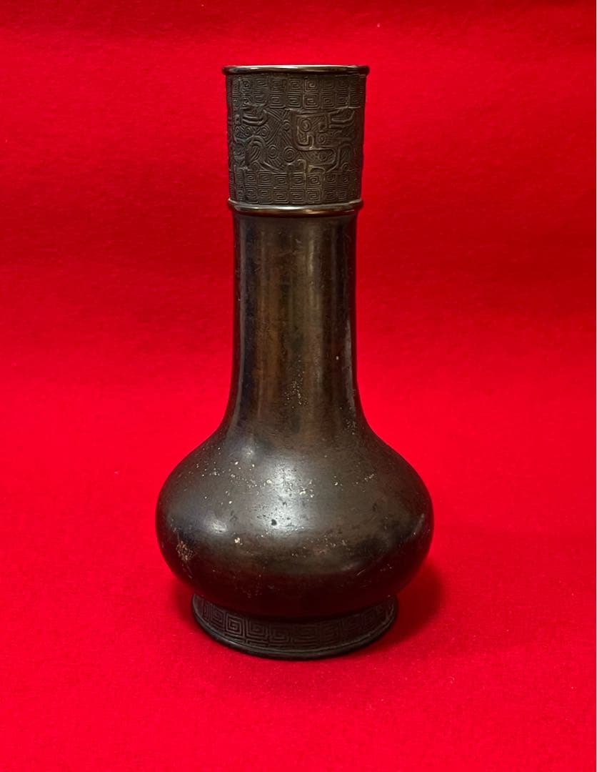 古美術　骨董品 古銅花器 花瓶 古道具