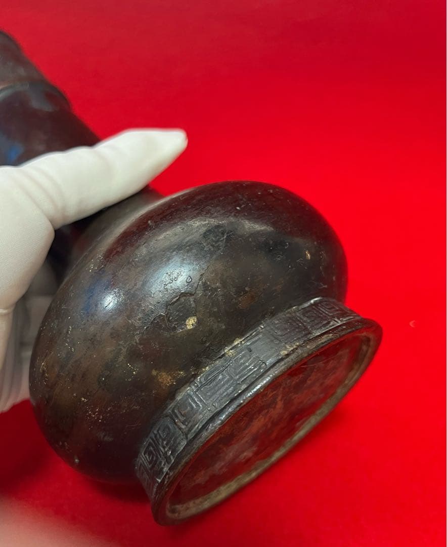 古美術　骨董品 古銅花器 花瓶 古道具