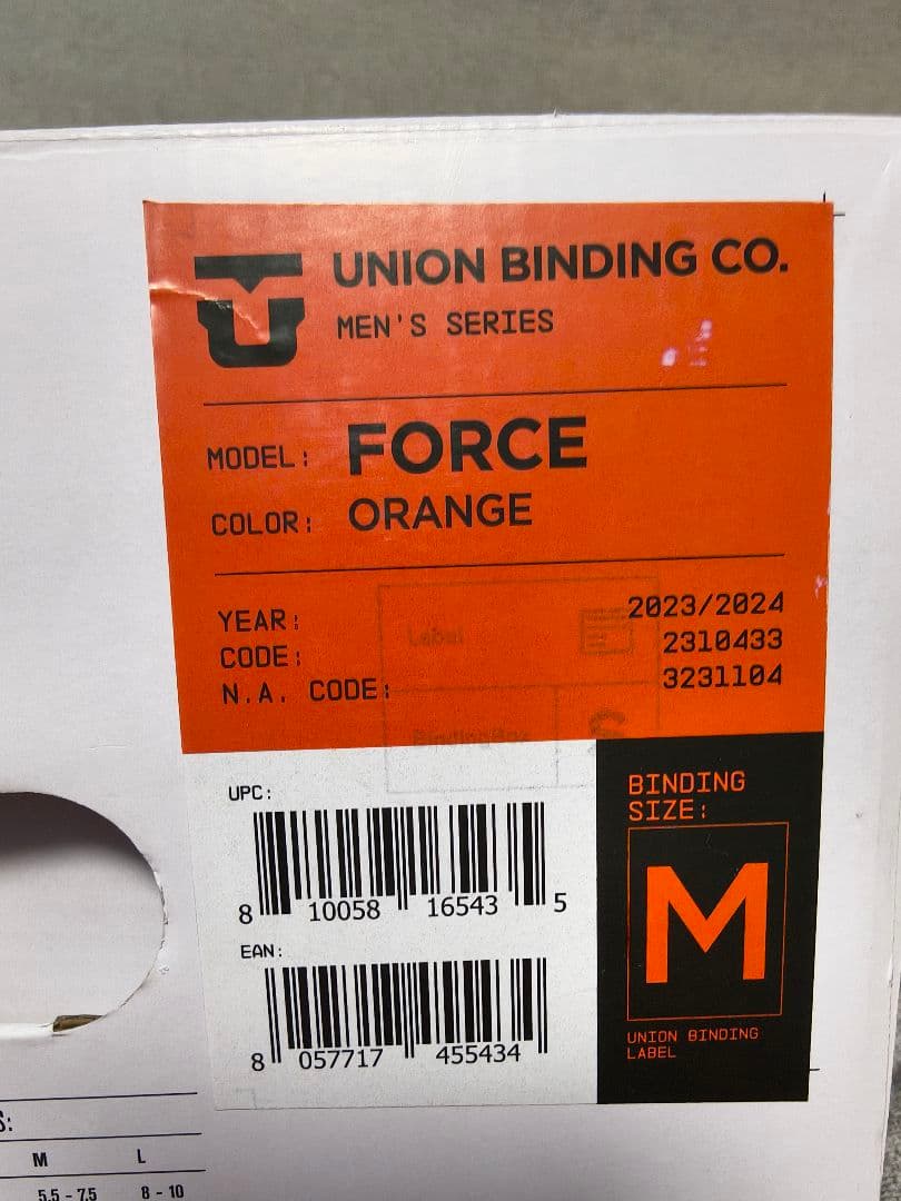 UNION　23-24 FORCE ビンディング Mサイズ 　ユニオン　フォース
