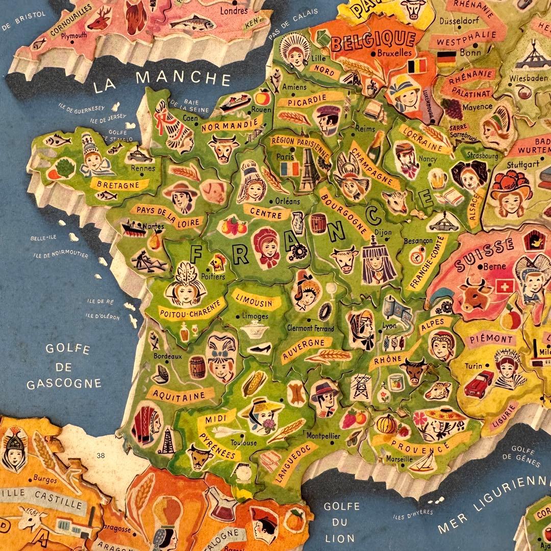 【超レア！】ヴィンテージ フランス Yoplait パズル ヨープレイ 蚤の市