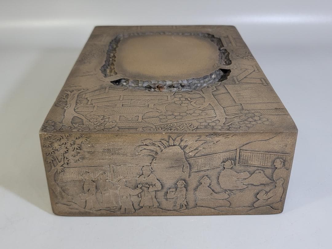 中国 文房四宝 鱔魚黄澄泥 蘭亭硯 定価65万円 昭和57年5月購入 DT424