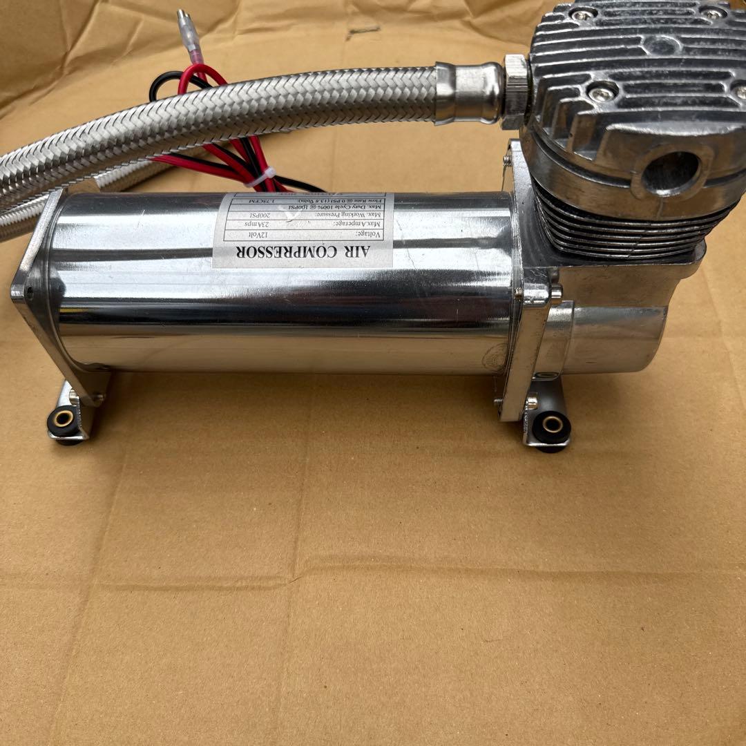 新品未使用 エアサス エアー コンプレッサー 200PSI 12V ストック品