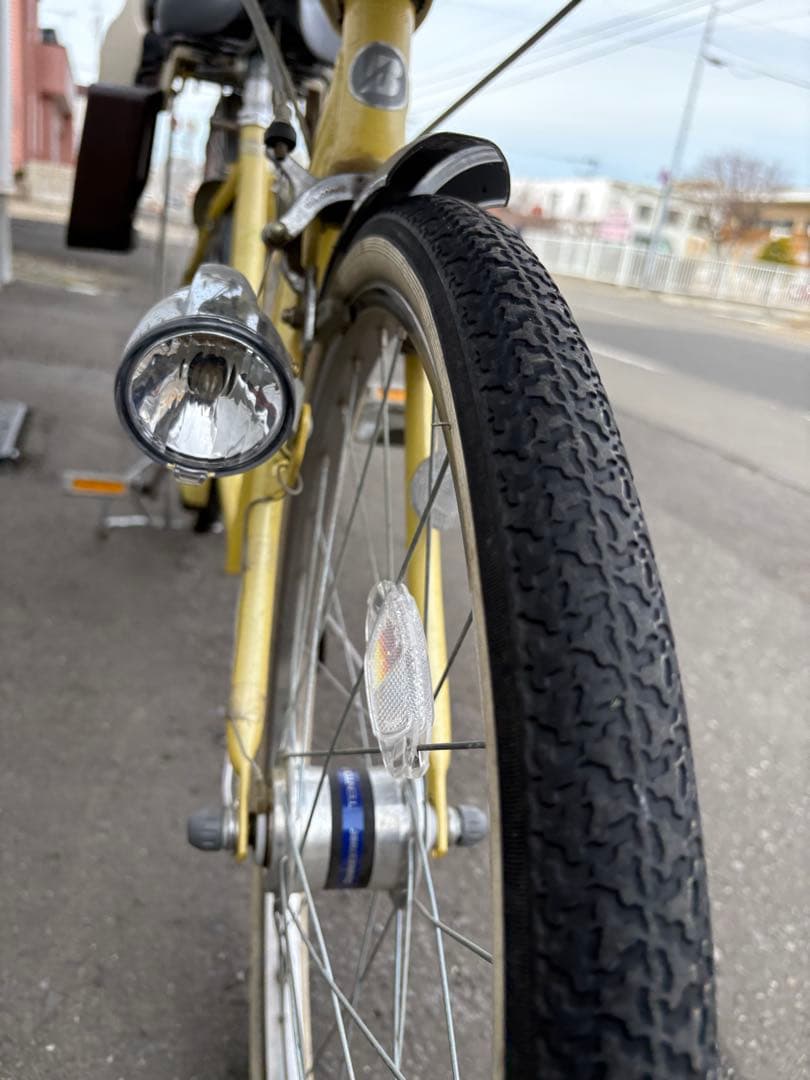 【札幌手渡し】チャイルドシート付きシティサイクル。ブリヂストン製アンジェリーノ