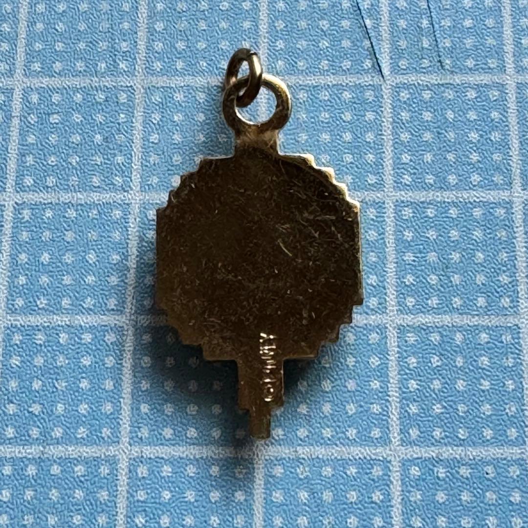 カレッジリング金ゴールド黒ネックレストップ社章ピンズ40sバッジ/バッヂ古着