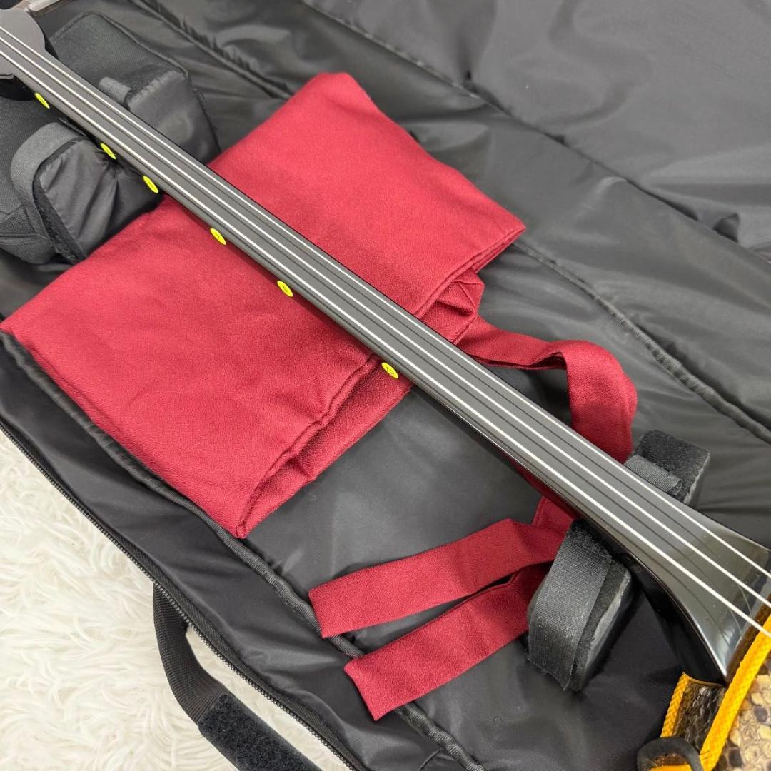 【美品】沖縄三味線 蛇皮（合皮） ソフトケース付き　87-7