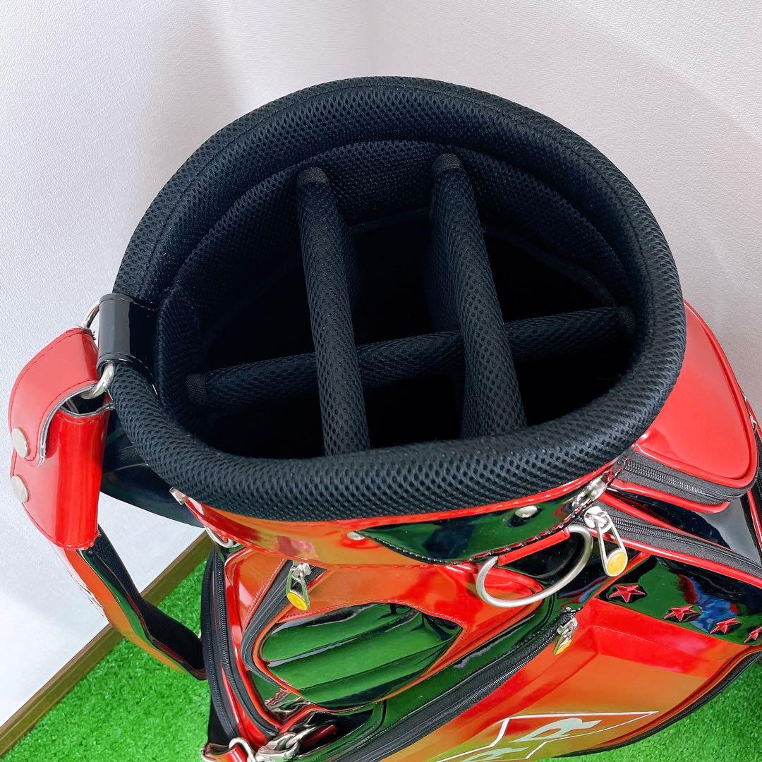 ドラゴンボール　レッドリボン軍　キャディーバック　赤　3点式　9.5型　46in