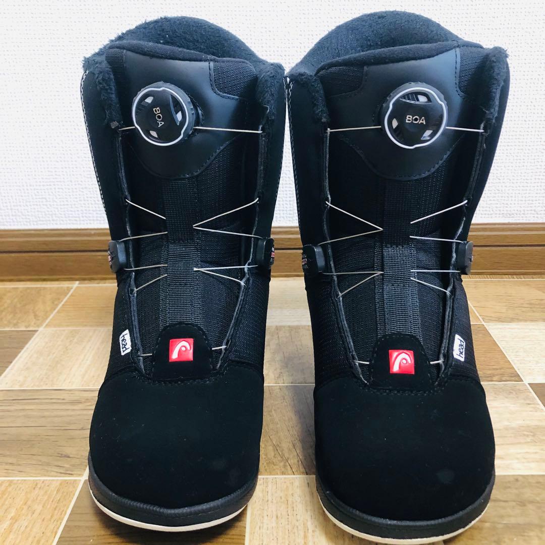 【美品】HEAD スノーボードブーツ JR ブラック 22.5/23.5