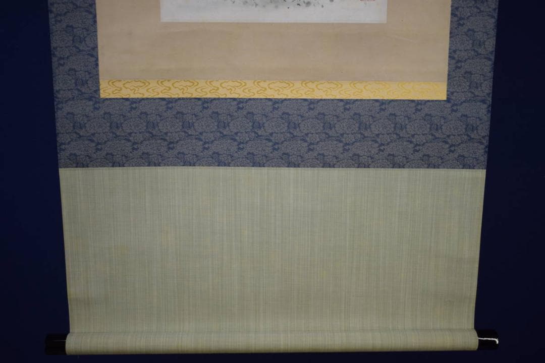 真作/小川千甕/鶏図/双鶏ひよこ図/花鳥図/布袋屋掛軸HJ-154