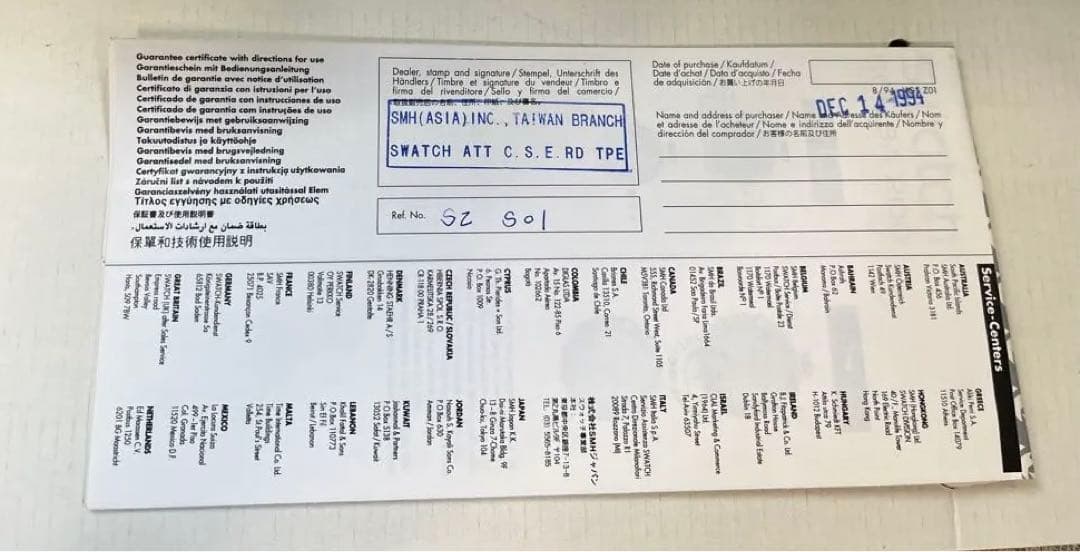 マ*コ様 Swatch オリンピック100周年記念モデル