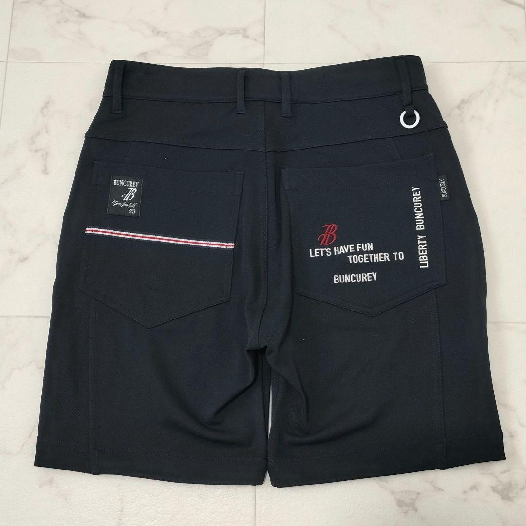 バンクレイ　ゴルフ　ハーフパンツ　ストレッチ　Dカン　ダークネイビー　ロゴ　3