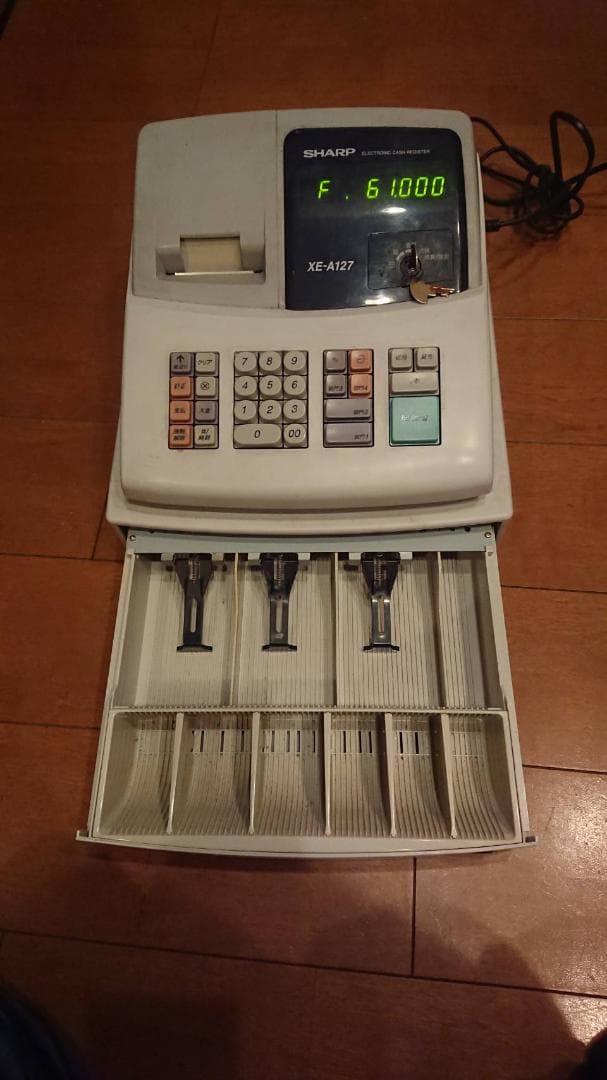 SHARP 電子レジスター XE-A127 店舗用品 レジ　ドロワーキー無し