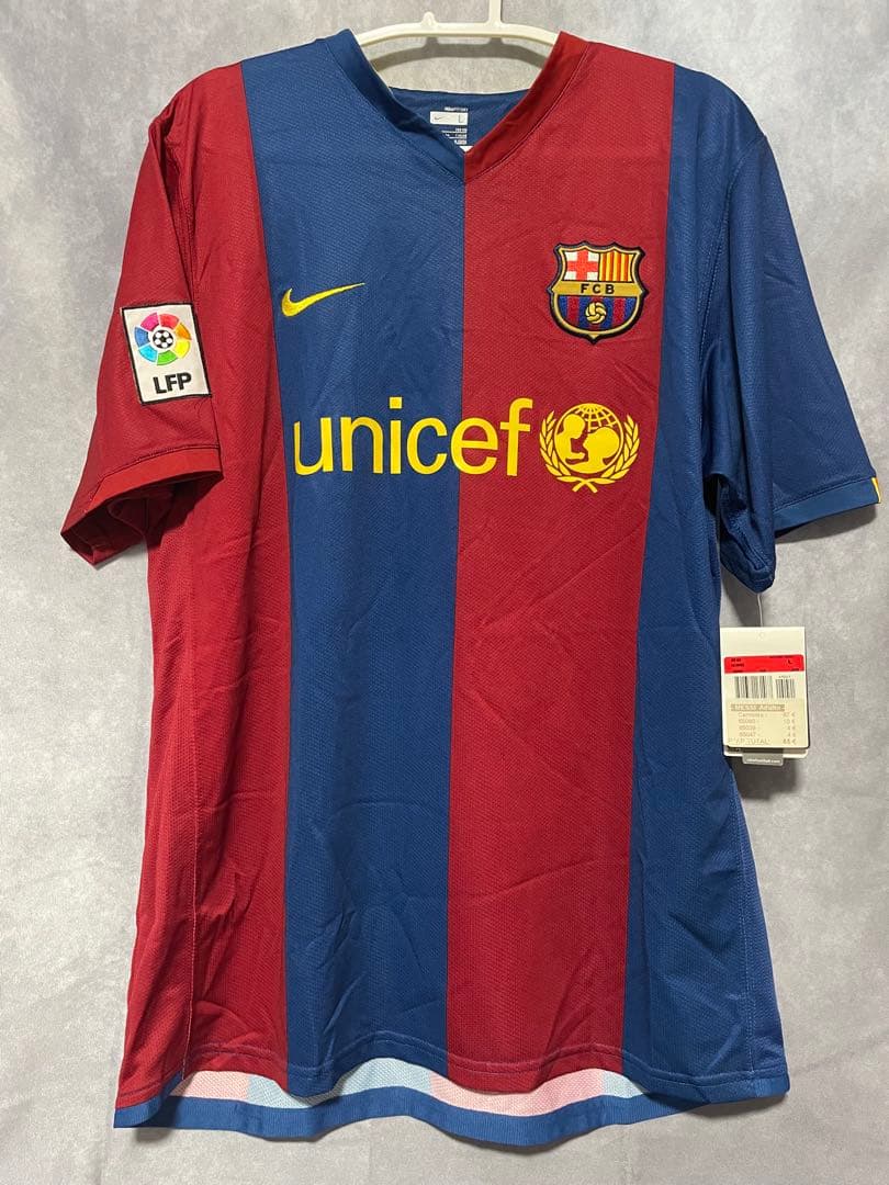 【正規品】メッシ　バルセロナ　06/07 ホームレプリカ　難あり