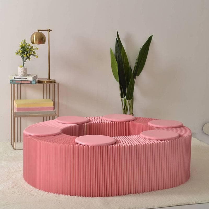 折り畳み伸縮ベンチレッド高さ40㎝長さ2.5ｍ持ち運び可能ダイニング待合室用