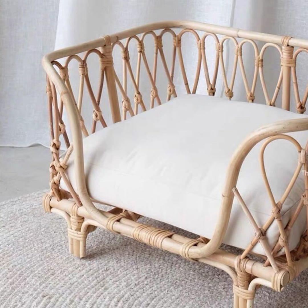 手織りの籐の犬のソファ,籐の椅子