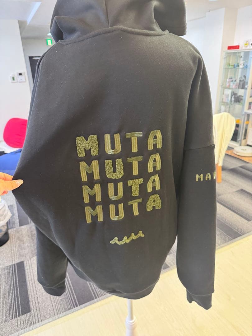 MUTA MARINE ゴルフ　プルオーバーパーカー 黒