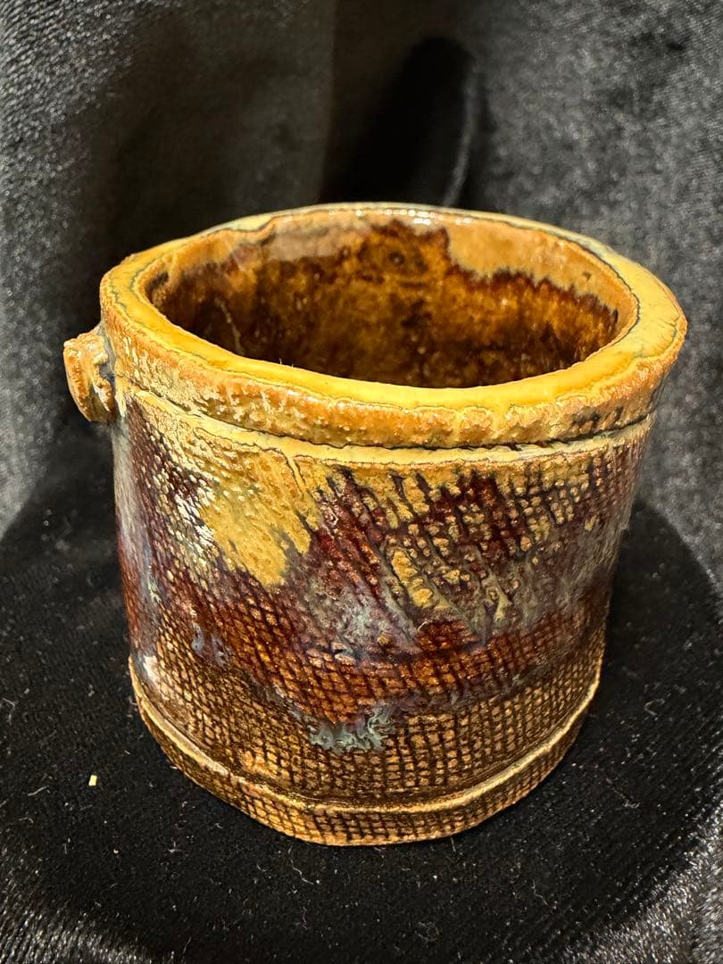 骨董品 陶器アンティーク年代不明直径5cm×高さ5cm整理品現状品のみ