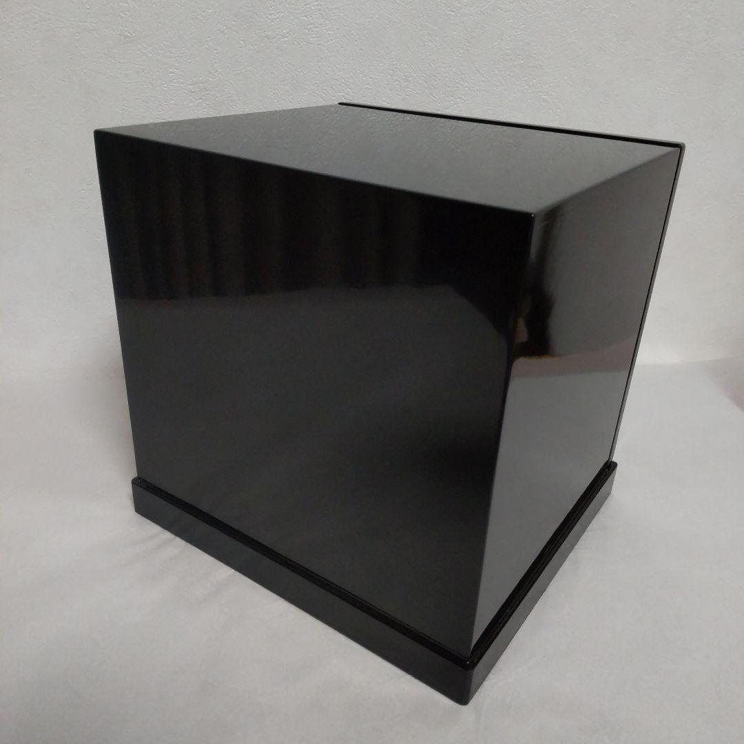 漆塗 卓上飾り棚 装飾棚 蒔絵 金彩 紫蘭の花 高岡漆器