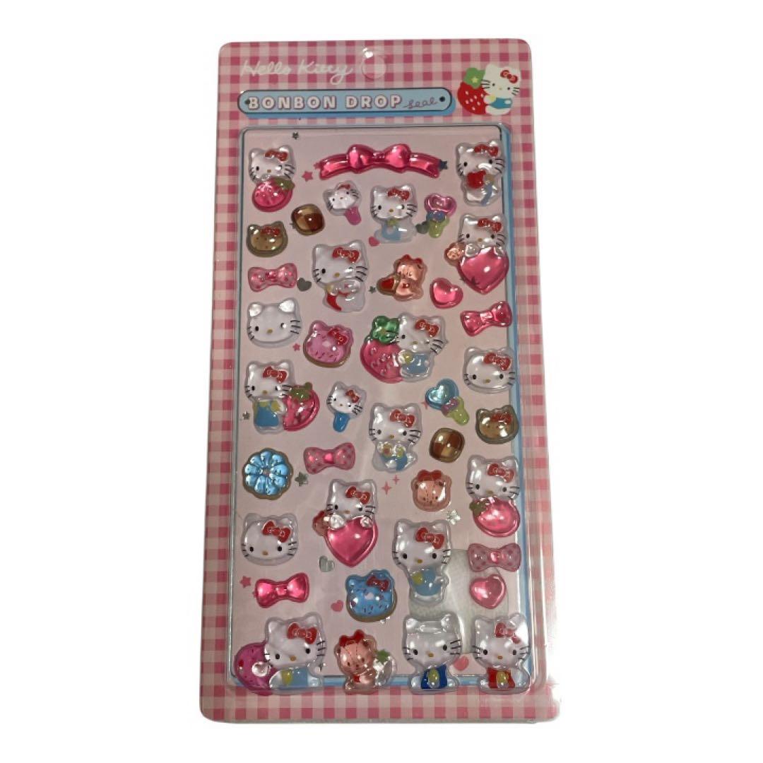 ✨️正規品✨️ボンボンドロップシール サンリオ ぷくぷく 立体 8枚セット キティ