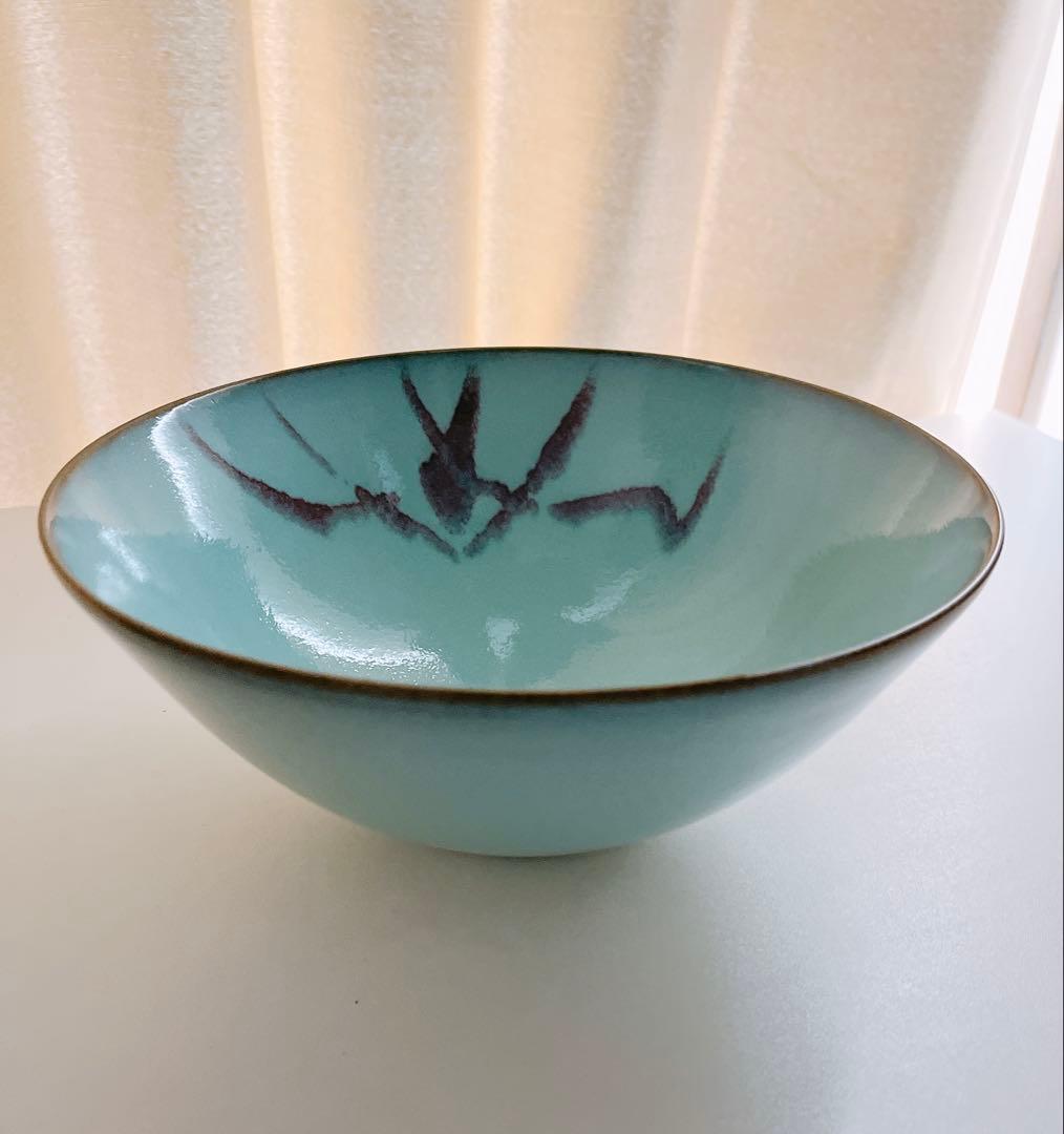 【未使用】小石原焼　人間国宝　福島善三　中野月白瓷　釣窯　鉢