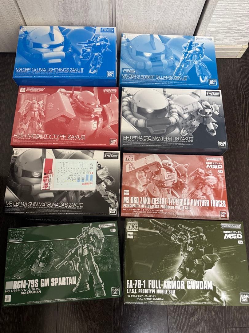 HG RG プレバン限定ザク8種　フルアーマガンダムジムスパルタンRGザクおまけ