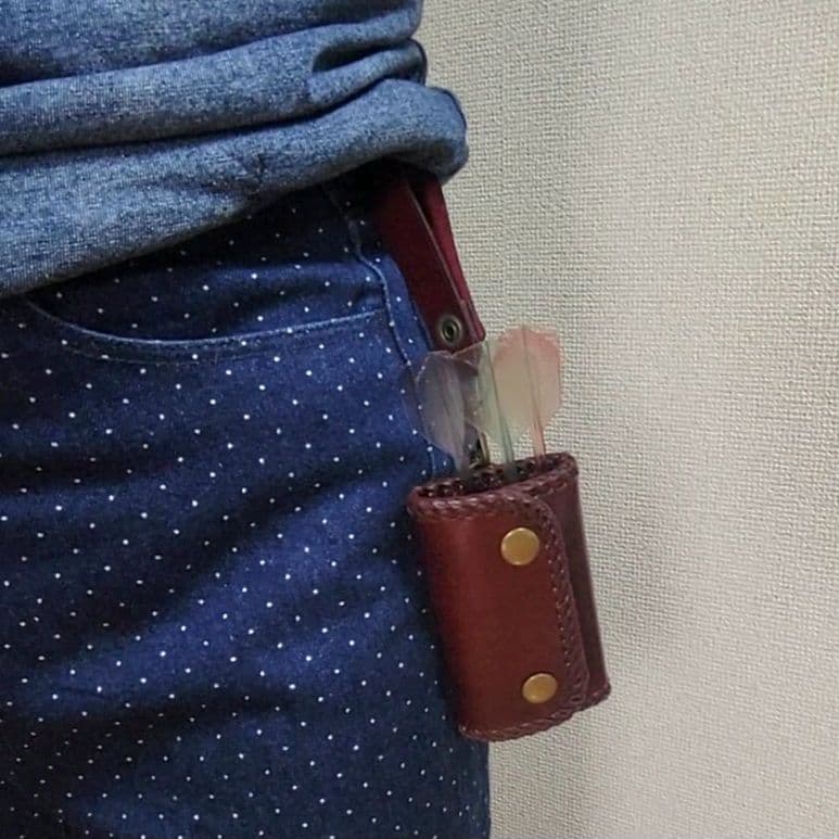 期間限定セール【OvercomeHorse 】栃木レザー製コンパクトダーツケース